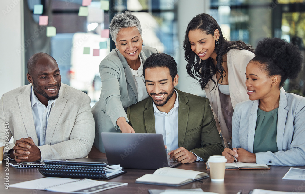 Corporate team collaborating in a meeting
